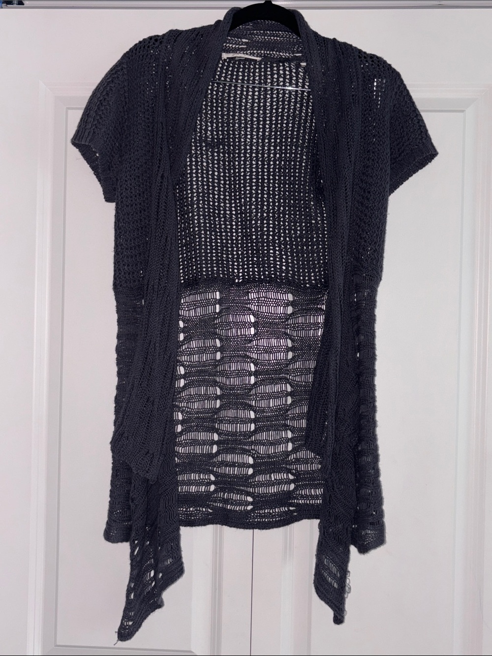 CAbi Blue Knit Cardigan Size S